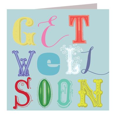 Tarjeta WO02 Wordy Get Well Soon