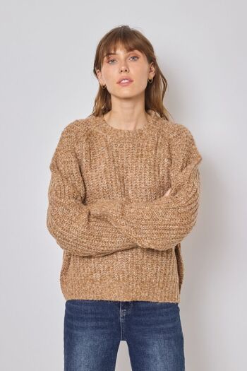 Pull uni en maille - F2352 14