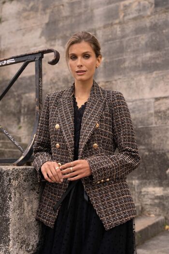 Veste blazer croisée en tweed - V2321R 1