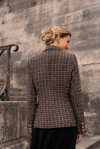 Veste blazer croisée en tweed - V2321R 5