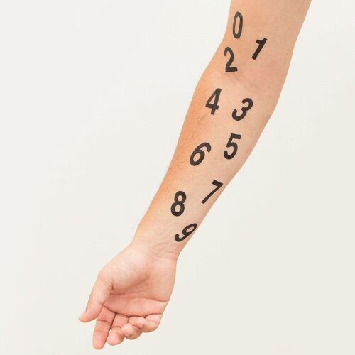 Tatuaje NUMBERS PACK (Pack de 10)