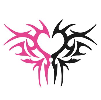 Tatouage COEUR TRIBAL (Pack de 2) 2