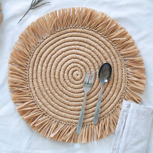 Round Raffia Table Placemats