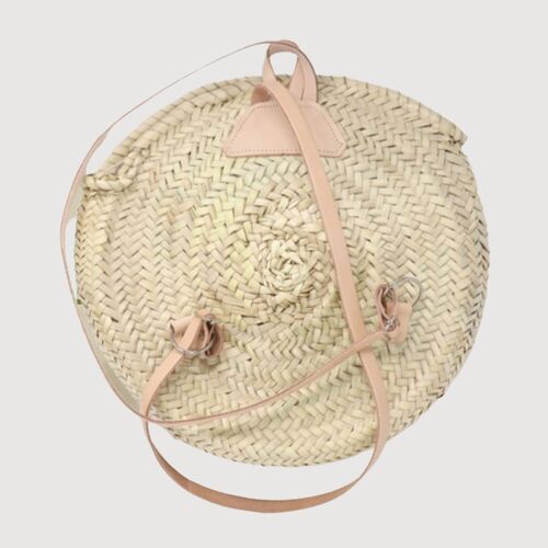 Round Straw Bag Backpack