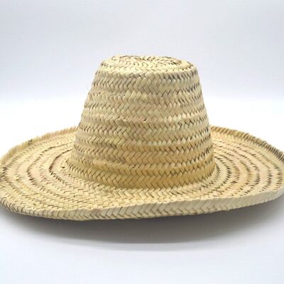 Sombrero para el sol estándar del mercado marroquí tejido a mano Ø40 H17