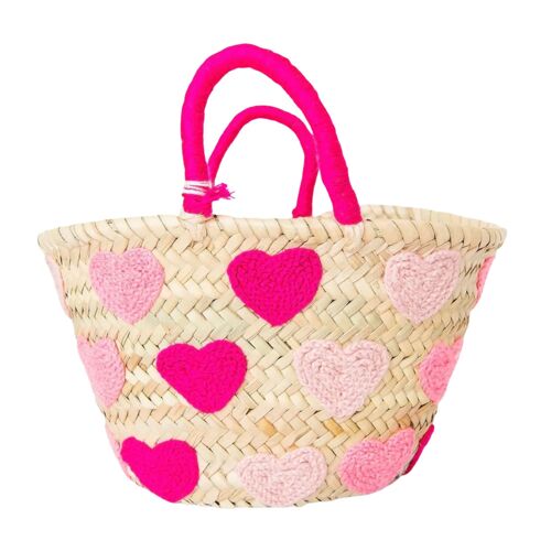 Valentine's Day Multiple Hearts Straw Bag