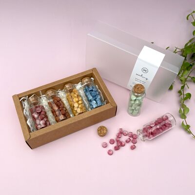 Mini-Flaschen-Set – Achteckiges Siegelwachs (200 Perlen)