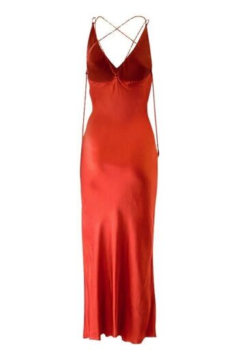 Robe mi-longue en satin Nairi Sienna 4