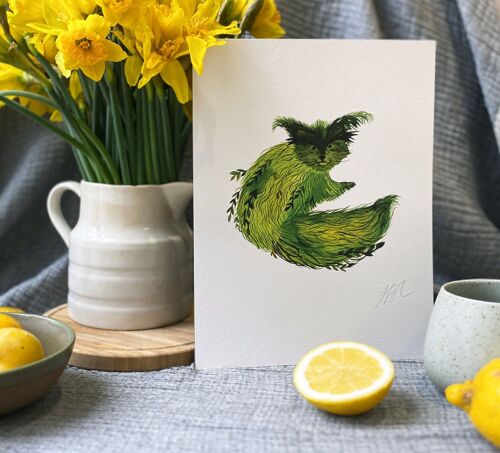 Pipkin Moss Fox A4 Print