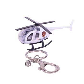 Porte-clés hélicoptère en alliage de zinc rouge 4