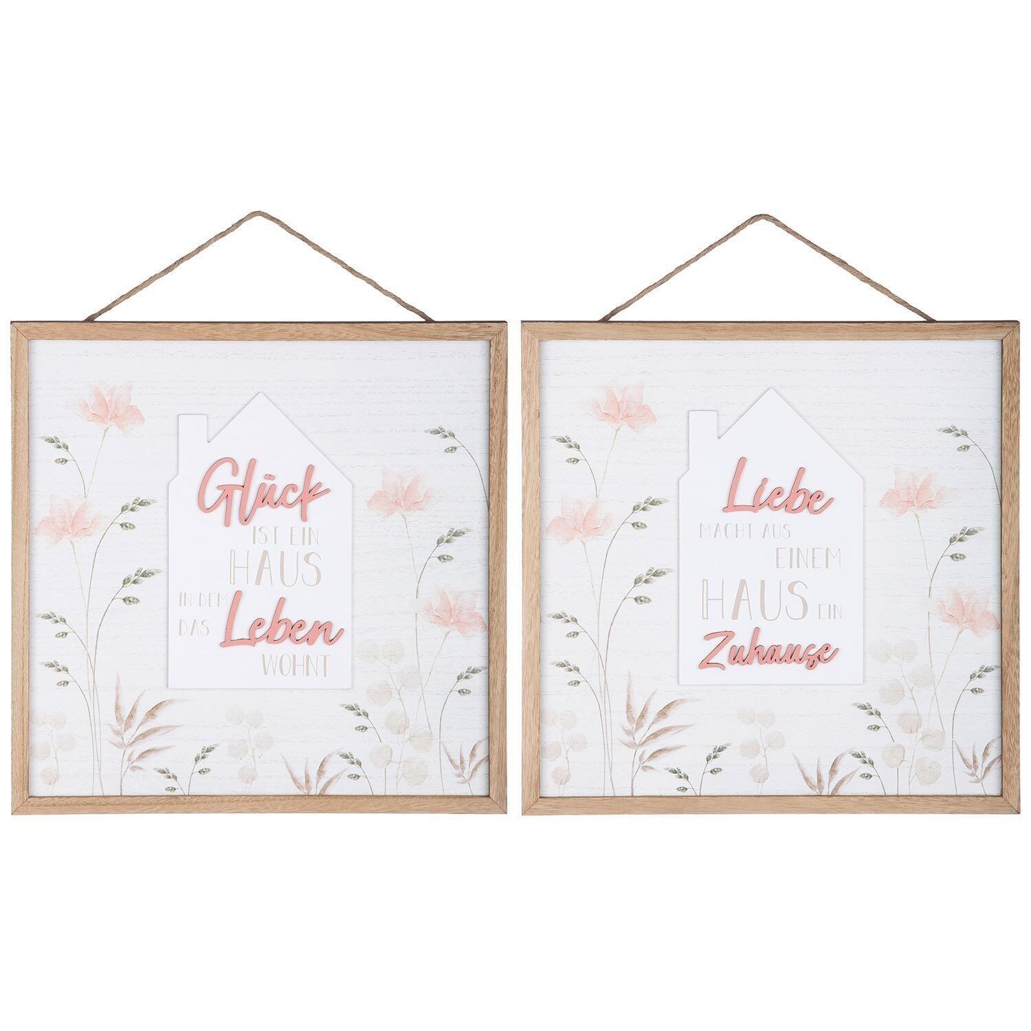 Cartel de MDF "Happy Home" surtido