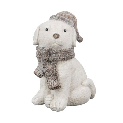 Poly dog with hat and scarf "Joy"
