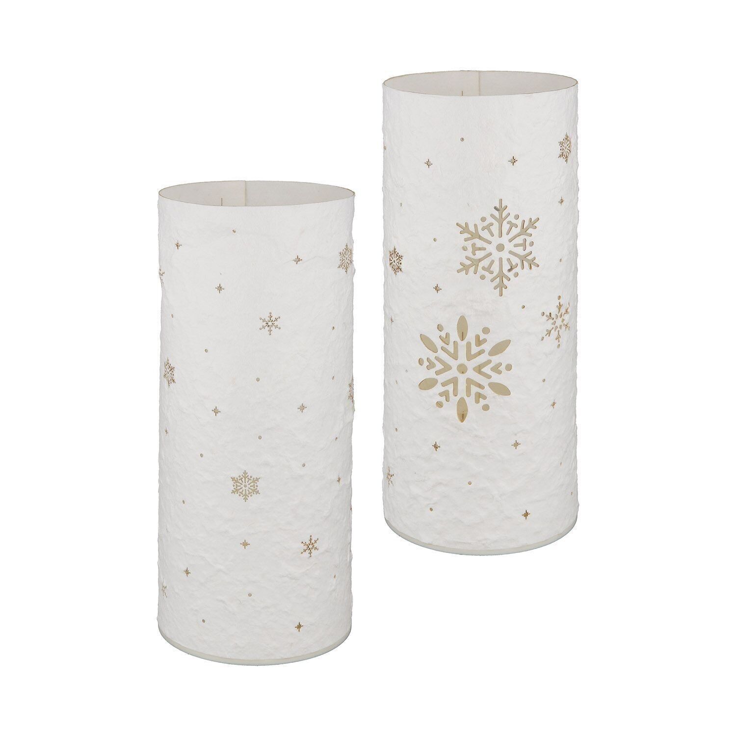 Farol LED redondo de papel "Copo de nieve" surtido