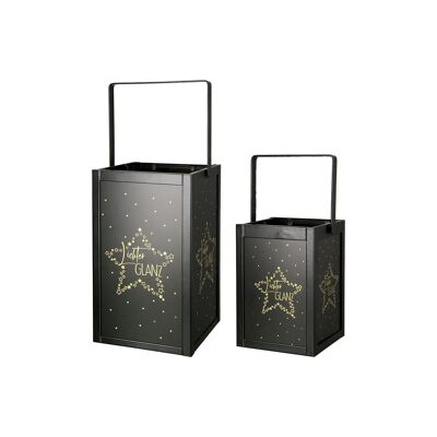 Metal Lantern "Light Shine" Set of 2