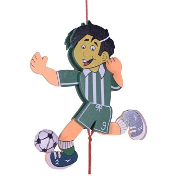 Marionnette en bois, poupée Jumping Jack, joueur de Football 3