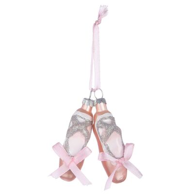 Adorno de árbol de cristal "Zapatillas de ballet"