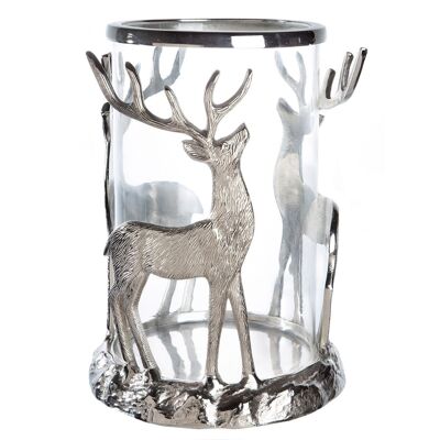 Lanterna in alluminio/vetro "Rolf"