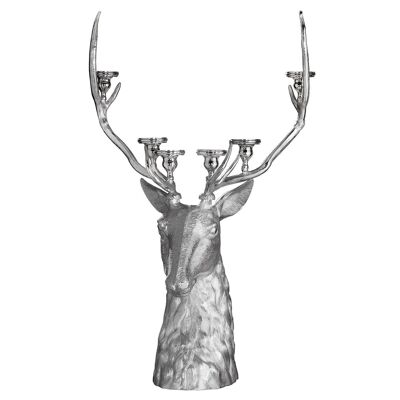 Aluminum deer sculpture/candlestick "Forest King"