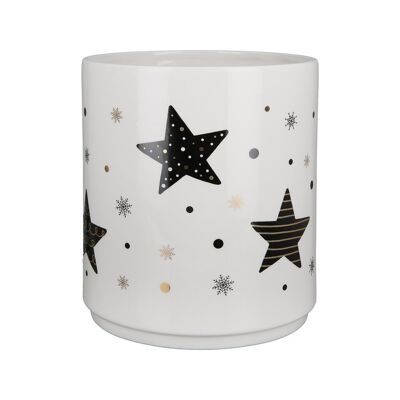 Ceramic plant pot stars
