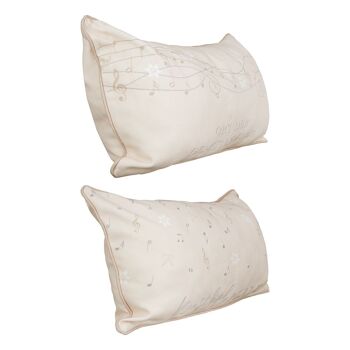 Coussin en tissu "Chants de Noël" assortis 3