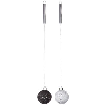 Boule/Suspension LED en verre "Santos" assorti 3