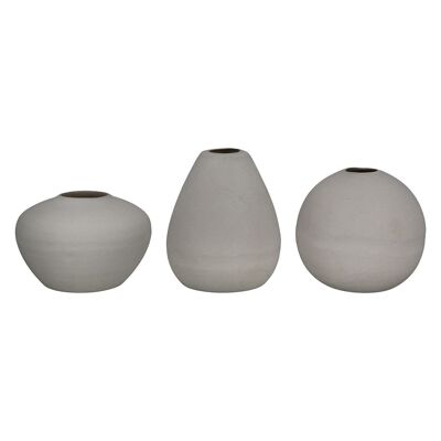 Ceramic vase "Milo" gray assorted