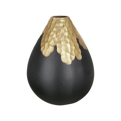 Vase en aluminium forme goutte "Favo"