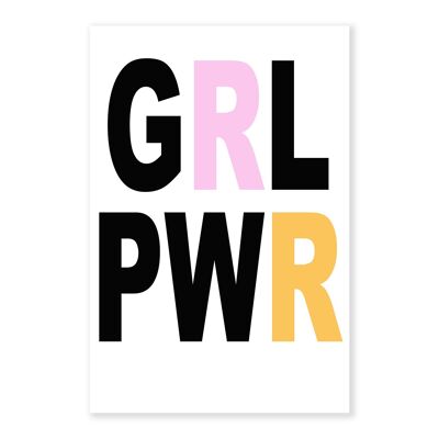 Girl Power GRL PWR Art Print 50x70cm