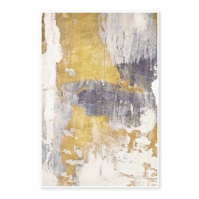Gold & Grey Abstract Art Print 50x70cm
