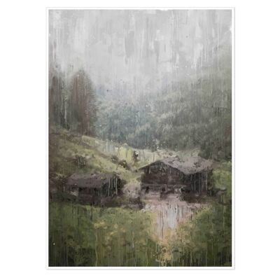 House On The Hill Fine Art Print 50x70cm