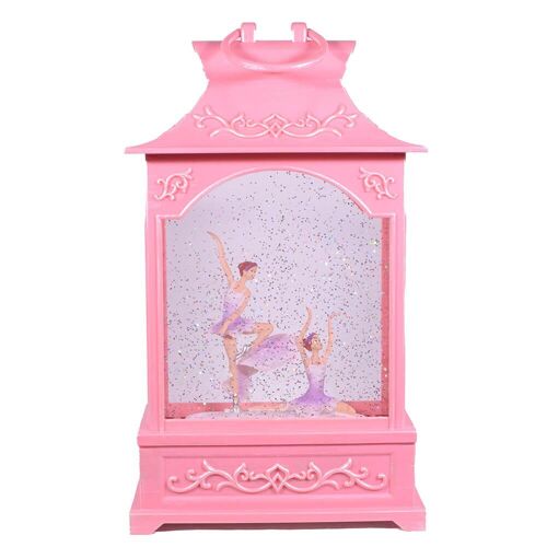 Water Moving LED Pink Ballerinas Music Box
