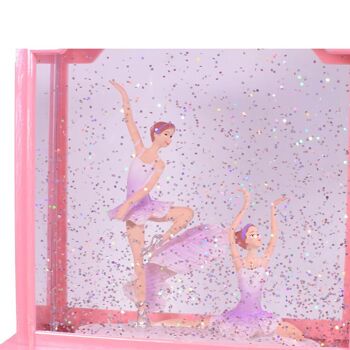 Boîte à musique ballerines roses à LED mobiles à eau 3