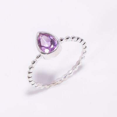 Amethyst Gemstone Handmade 925 Sterling Silver Ring.