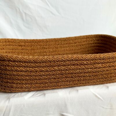 Rectangular cotton rope basket