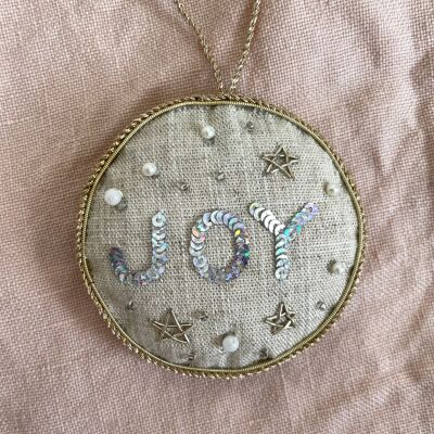 Handmade 'Joy' Nursery Christmas Decoration