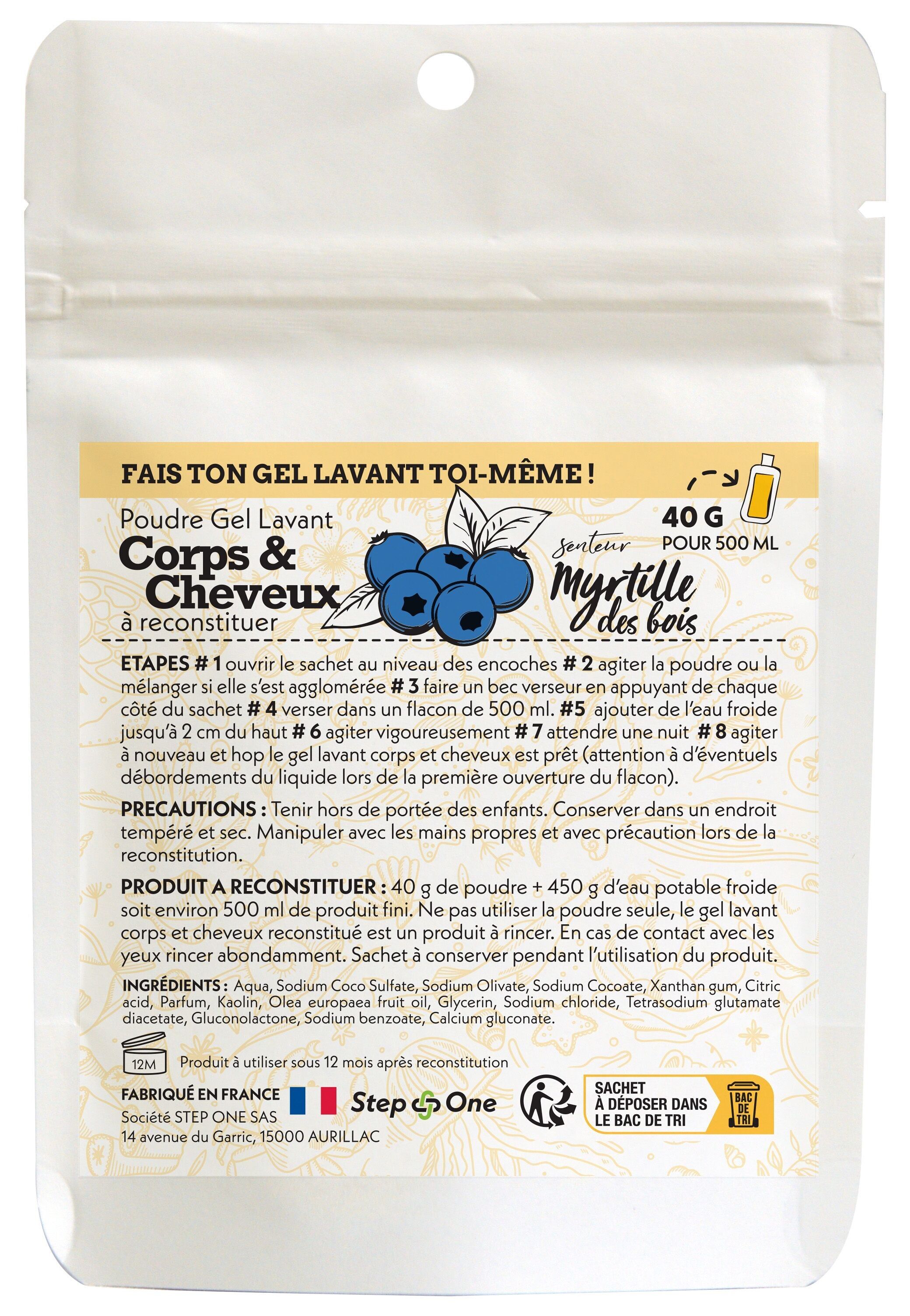 Dose 40 g Corpo e capelli al profumo di mirtillo selvatico