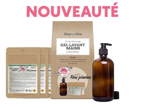 Coffret gel lavant mains Senteur Rose Pivoine - idéal cadeau fête Noël