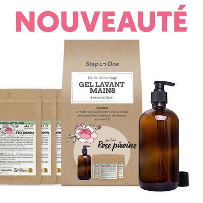 Coffret gel lavant mains Senteur Rose Pivoine - idéal cadeau fête Noël