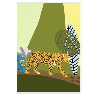 Jungle Leopard Art Print 50x70cm