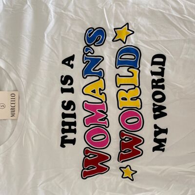 Tee shirt blanc WOMAN'S WORLD S