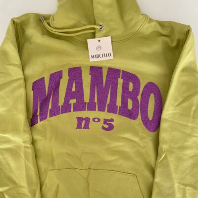 Sweat à capuche vert mambo violet S