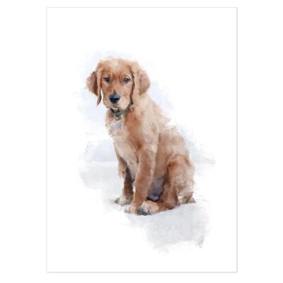 Labrador Watercolour Dog Art Print 50x70cm