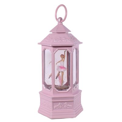 Water Moving Lantern LED Music Box with Rotating Ballerina