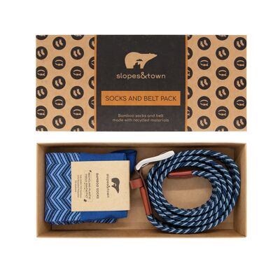 PACK CEINTURE ET CHAUSSETTES CEINTURE RECYCLÉE RAFAEL ET CHAUSSETTES EN BAMBOU