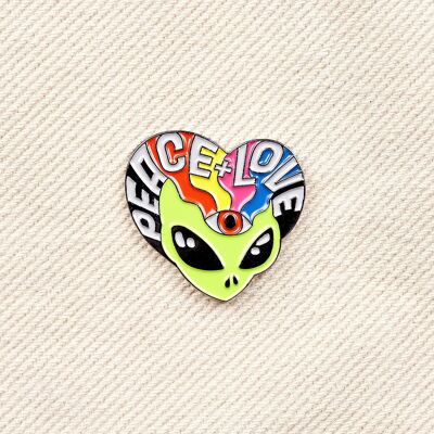 peace and love pin