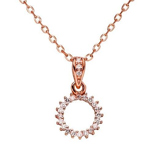 Catena in argento 925 con zirconi solari - rosa