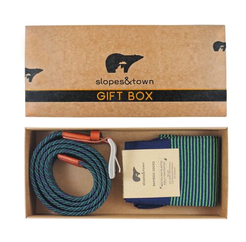 Gift Box belt Jordan and Stripes socks