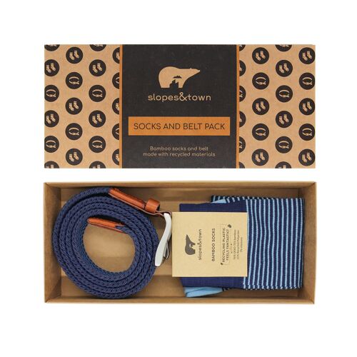 Gift Box belt Tommy and bamboo socks