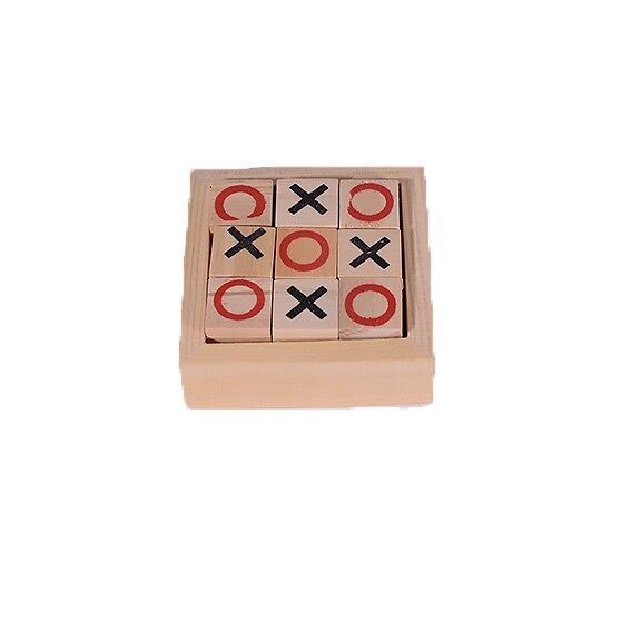 Tic Tac Toe tascabile in legno