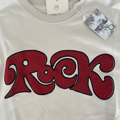 M Red Rock White Rundhals-Sweatshirt
